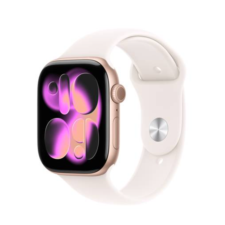 Apple Watch Series 11 GPS 46mm Aluminio oro rosado banda Light Blush Sport Band M/L 1