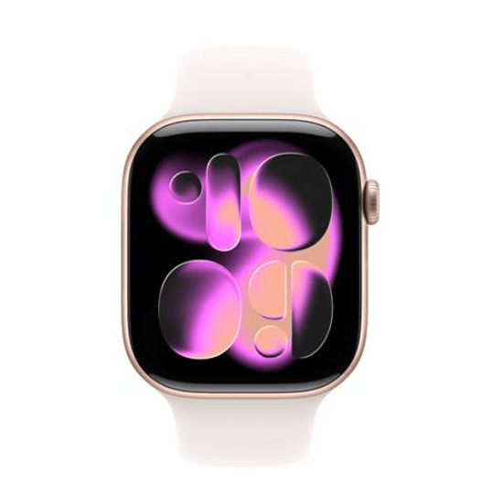 Apple Watch Series 11 GPS 46mm Aluminio oro rosado banda Light Blush Sport Band M/L