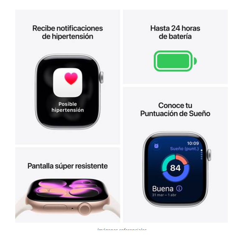 Apple Watch Series 11 GPS 46mm Aluminio oro rosado banda Light Blush Sport Band M/L 3