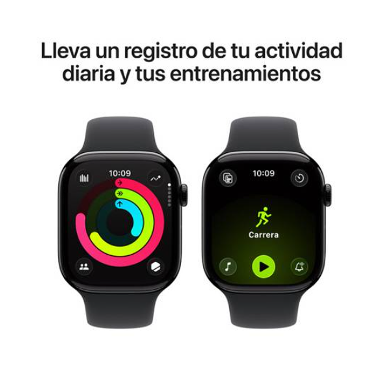 Apple Watch Series 11 GPS 46mm Aluminio oro rosado banda Light Blush Sport Band M/L 4