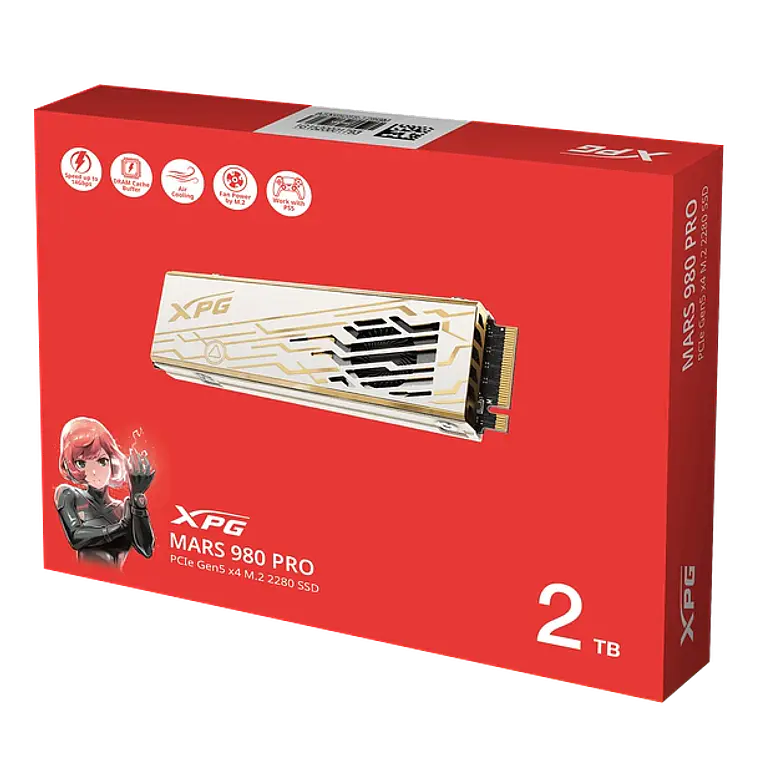 Disco duro 2TB interno SSD | A-DATA XPG Mars 980 Pro PCIe 5.0 NVMe 2.0 4
