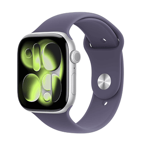 Apple Watch Series 11 GPS 46mm Aluminio plata banda Purple Fog Sport Band S/M