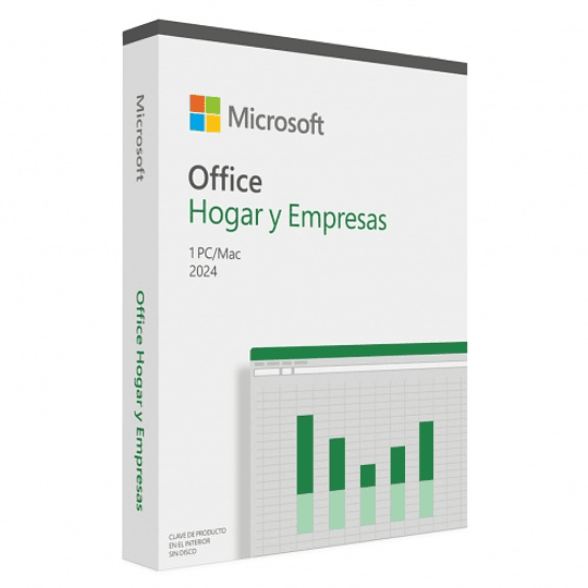 Licencia Microsoft Office Hogar y Empresas 2024 (1 Usuario, Descargable, PC / Mac)