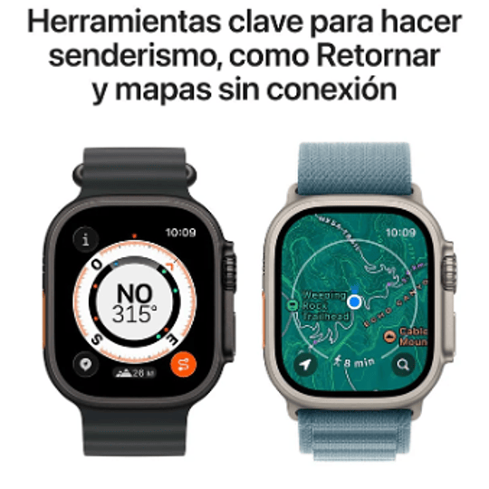 Apple Watch Ultra 3 GPS + Cellular 49mm titanio natural banda Light Blue Alpine Loop Large