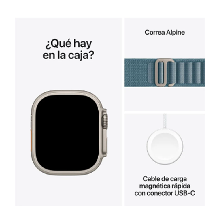 Apple Watch Ultra 3 GPS + Cellular 49mm titanio natural banda Light Blue Alpine Loop Large 7