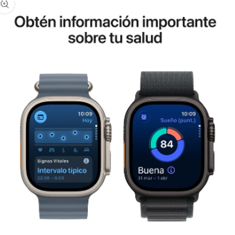 Apple Watch Ultra 3 GPS + Cellular 49mm titanio natural banda Light Blue Alpine Loop Large 6