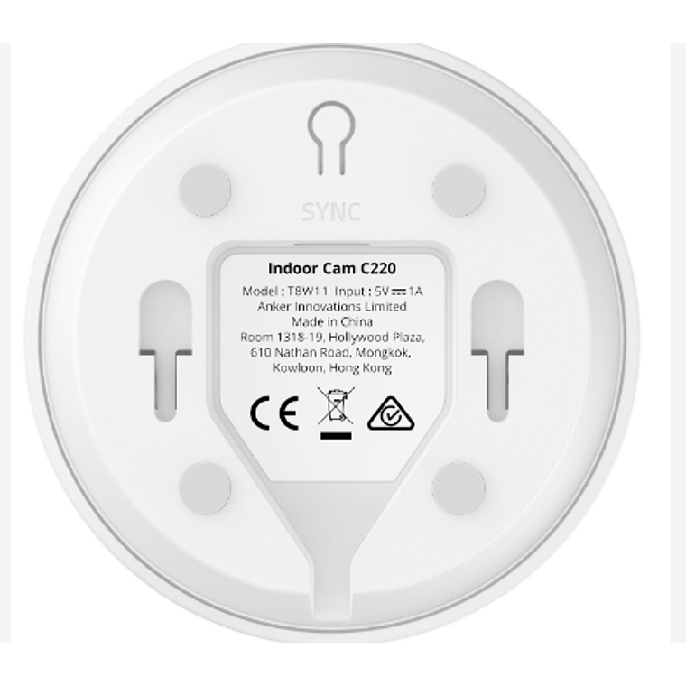 Camara de Seguridad Eufy Indoor C220 IP Vision Nocturna 2K WiFi Blanco 6