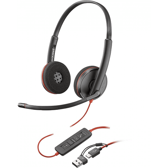 Auriculares HP Poly Blackwire 3220 Stereo USB-C / A 