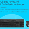 Teclado y Mouse con cable con cable KM 100 EQ-  Kensington