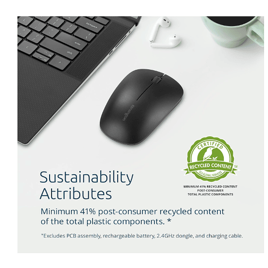 Mouse inalámbrico - Negro - Kensington MY230 Negro EQ Recargable