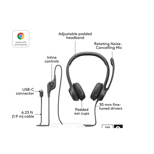 Audífono inalámbrico H390 USB - Logitech 