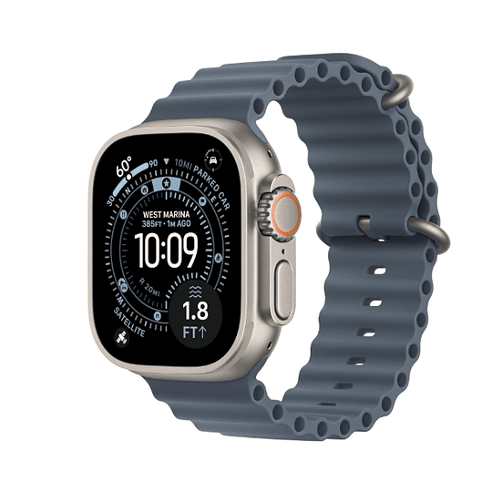 Apple Watch Ultra 3 GPS + Cellular 49mm titanio natural banda Anchor Blue Ocean Band