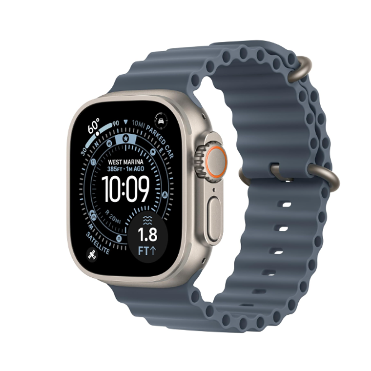 Apple Watch Ultra 3 GPS + Cellular 49mm titanio natural banda Anchor Blue Ocean Band 1