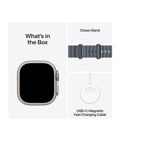 Apple Watch Ultra 3 GPS + Cellular 49mm titanio natural banda Anchor Blue Ocean Band