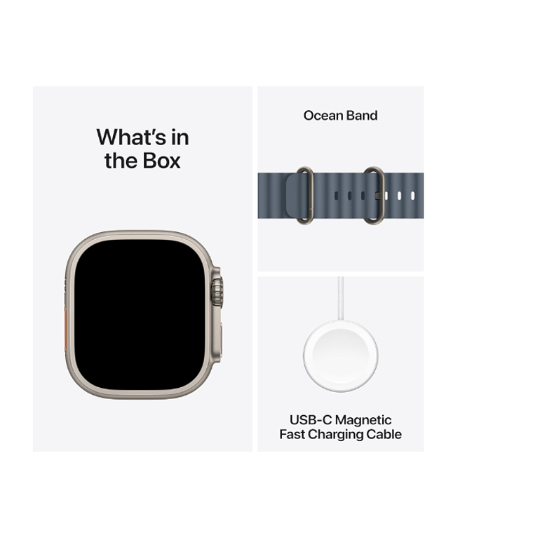 Apple Watch Ultra 3 GPS + Cellular 49mm titanio natural banda Anchor Blue Ocean Band 5