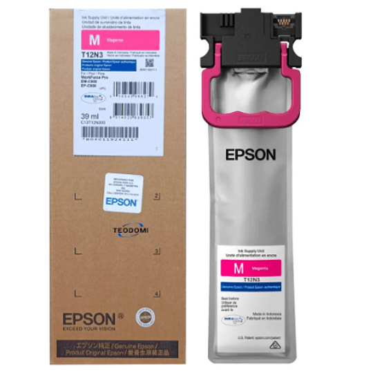 Bolsa de Tinta Epson T12N300 color Magenta 
