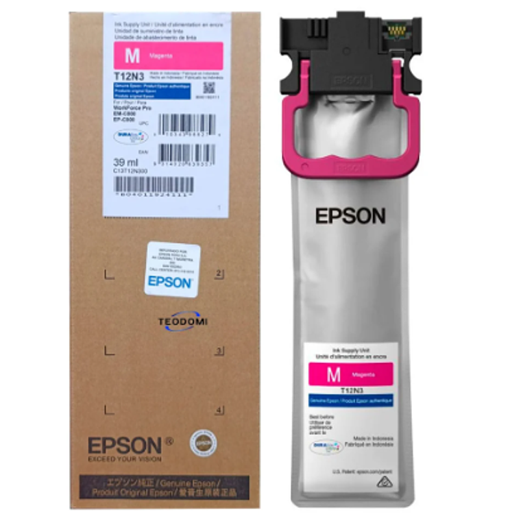Bolsa de Tinta Epson T12N300 color Magenta  2