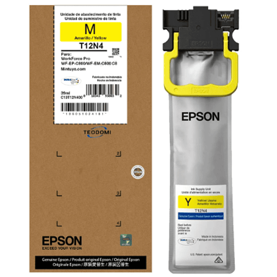Bolsa de Tinta Epson T12N400 color Amarillo