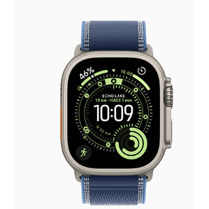 Apple Watch Ultra 3 GPS + Cellular 49mm titanio natural banda Blue/Bright Blue Trail Loop M/L