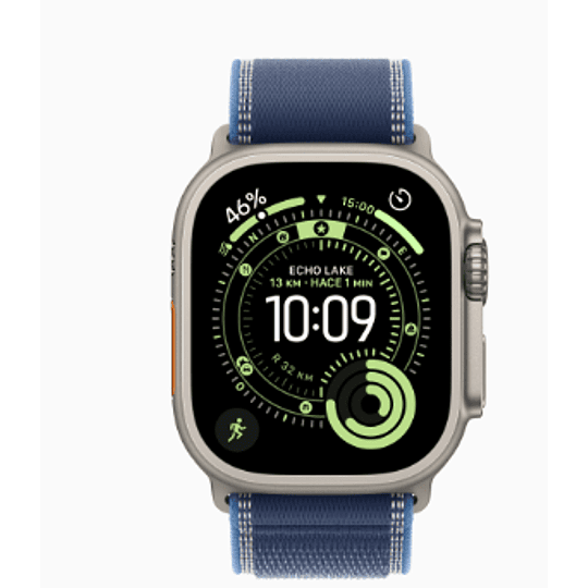 Apple Watch Ultra 3 GPS + Cellular 49mm titanio natural banda Blue/Bright Blue Trail Loop M/L