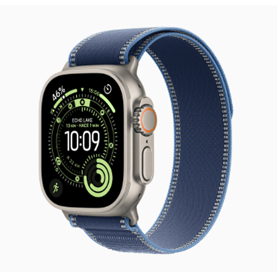 Apple Watch Ultra 3 GPS + Cellular 49mm titanio natural banda Blue/Bright Blue Trail Loop M/L