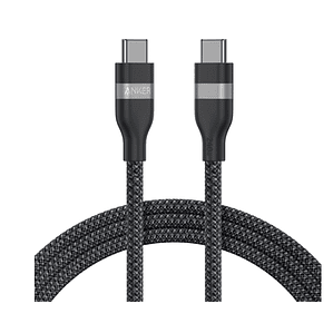 Cable Anker USB-C a USB-C 1.8m 240W Trenzado Negro para Carga Rápida