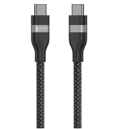 Cable Anker USB-C a USB-C 0.9m 240W Trenzado Negro para Carga Rápida