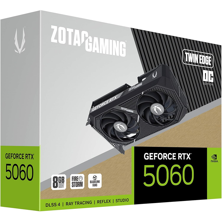Tarjeta de Video ZOTAC GAMING GeForce RTX 5060 Twin Edge OC 8GB GDDR7 6