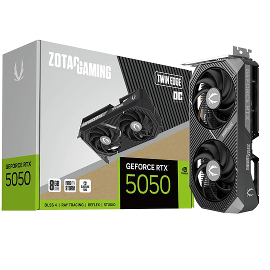 Tarjeta de Video ZOTAC RTX 5050 Twin Edge OC de 8GB GDDR6