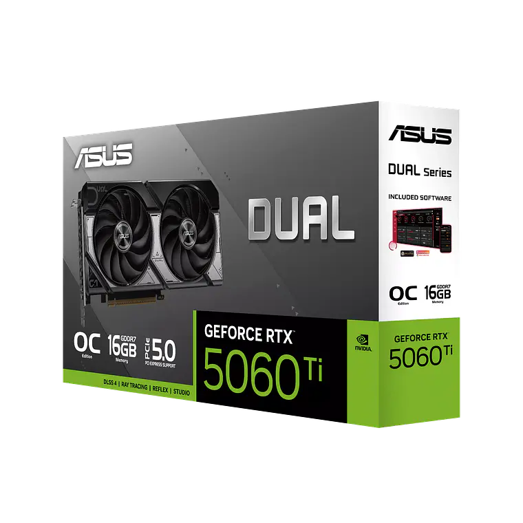 Tarjeta de Video Asus Dual GeForce RTX5060 TI 16GB 8