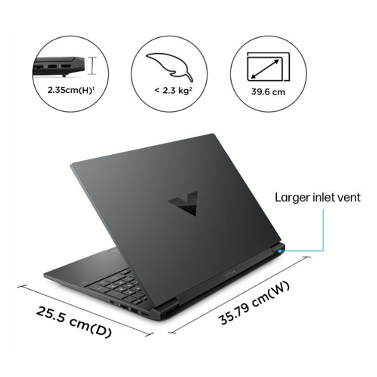 Notebook HP Victus Gaming de 15.6 (Intel® i5-13420H, 16GB, 512GB, RTX3050, Win11 Home) Negro 6