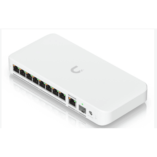 Switch 8 puertos Ubiquiti PoE Plus Plus con Uplink 10G y SFP Plus Gestion L2 Compacto