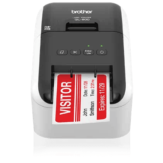 Impresora de etiquetas Brother QL-800 | 62mm USB (rojo / Negro)