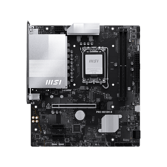 Placa madre MSI PRO H810M-B (ATX, PCle 5.0 Para Intel Core Ultra, DDR5)