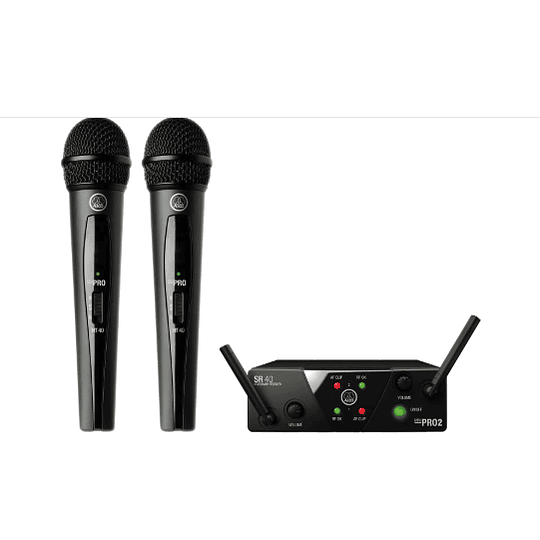 Micrófono Inalámbrico Dual AKG WMS40 Mini Vocal Set BD ISM2/3
