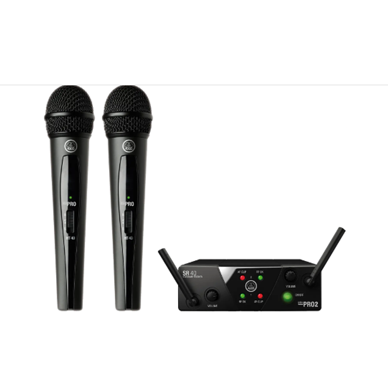 Micrófono Inalámbrico Dual AKG WMS40 Mini Vocal Set BD ISM2/3 1