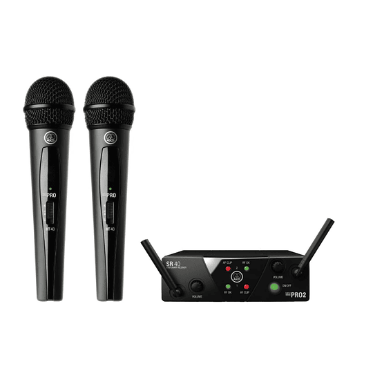 Micrófono Inalámbrico Dual AKG WMS40 Mini Vocal Set BD US45A/C