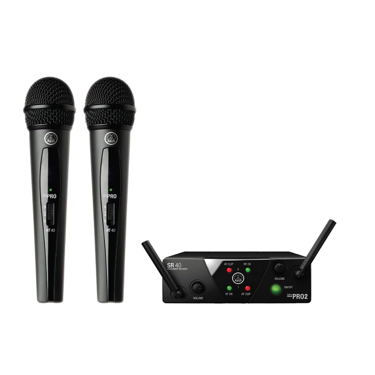 Micrófono Inalámbrico Dual AKG WMS40 Mini Vocal Set BD US45A/C 1