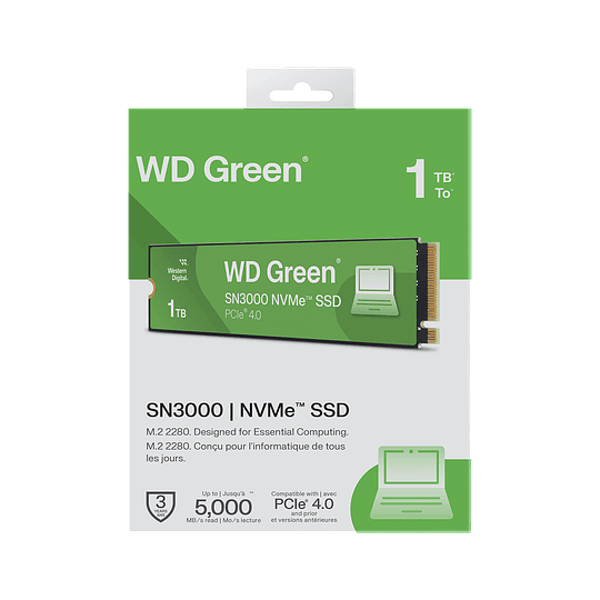 Disco duro 1TB interno SSD | WD Green SN3000 M.2 2280 