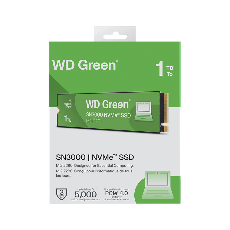 Disco duro 1TB interno SSD | WD Green SN3000 M.2 2280  2