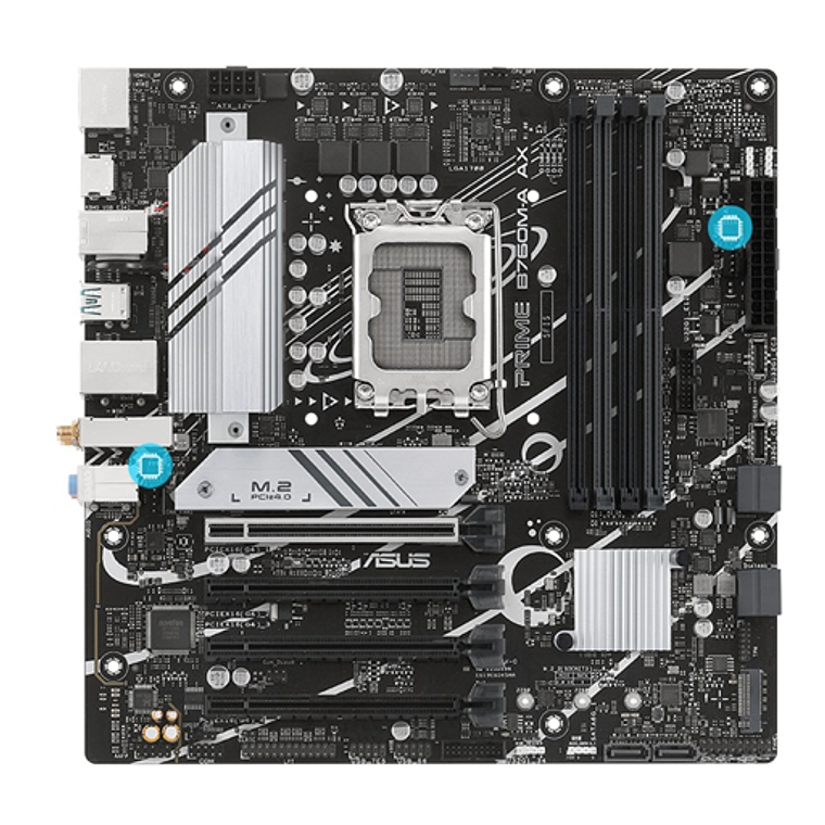 Placa madre Asus Prime B760M-A AX6 II (Socket LGA1700, 4x DDR5, Wi-Fi 6, Aura Sync RGB, Micro-ATX) 3