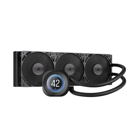 Refrigeración Líquida Corsair Nautilus 360 RS LCD (LGA1851/AM5, 120mm x3, 2000rpm, PWM, Negro)