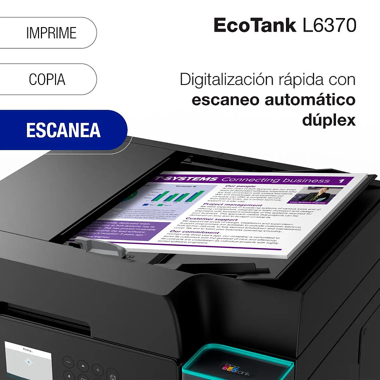 Impresora Multifuncional Epson EcoTank L6370 | Color USB Wifi 4