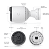 Cámara de red tipo bala para exteriores Ubiquiti UniFi G6 4K UHD con visión nocturna (blanca)