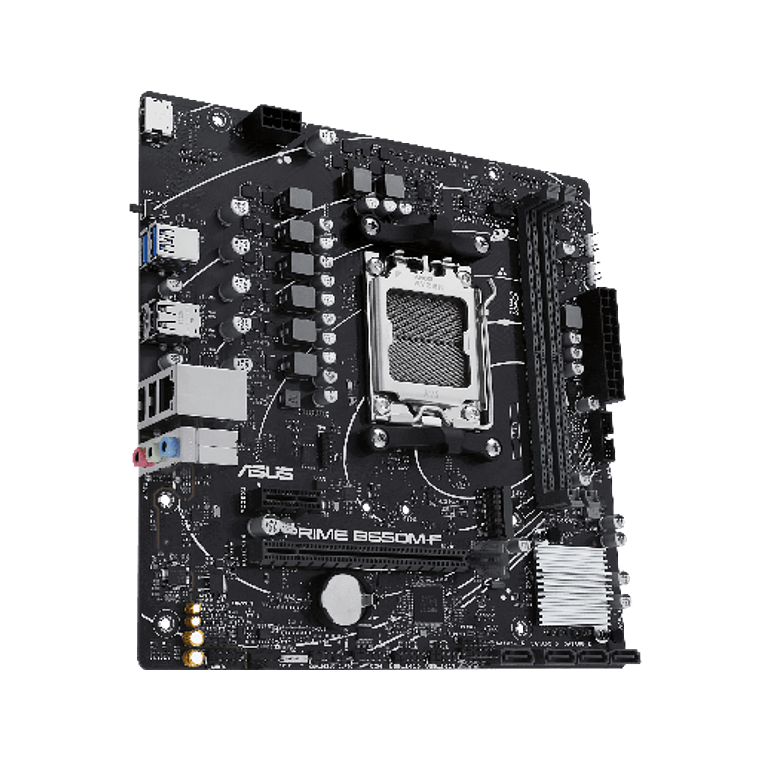 Placa Madre ASUS PRIME B650M-F, Socket AM5, 4x DDR5, 1x M.2, Gigabit Ethernet, m-ATX 2