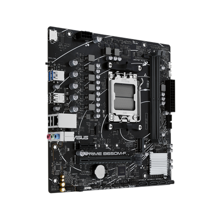 Placa Madre ASUS PRIME B650M-F, Socket AM5, 4x DDR5, 1x M.2, Gigabit Ethernet, m-ATX 5