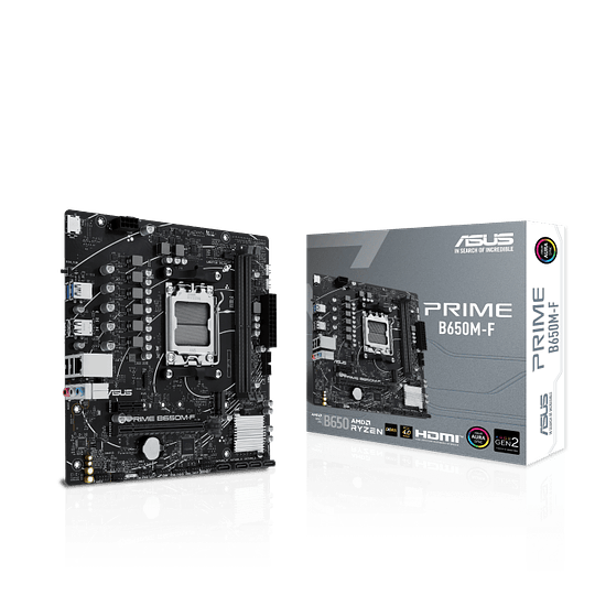 Placa Madre ASUS PRIME B650M-F, Socket AM5, 4x DDR5, 1x M.2, Gigabit Ethernet, m-ATX