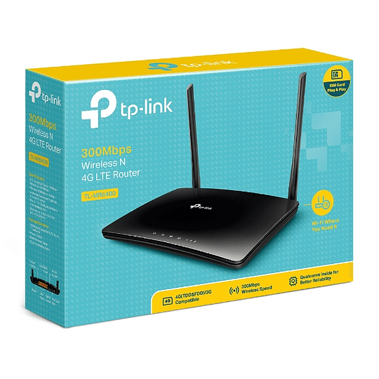 Router 4G LTE TP-Link TL-MR6400 (4 puertos, 802.11b/g/n, 2.4 GHz)