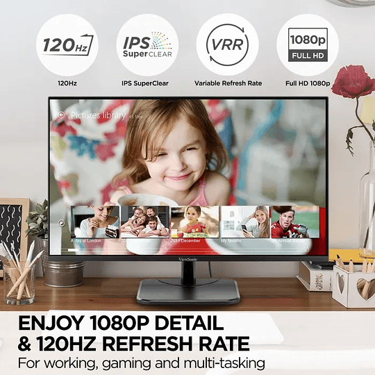 Monitor 24“ Viewsonic (1080p 120Hz  A-Sync, HDMI, DP, VGA)