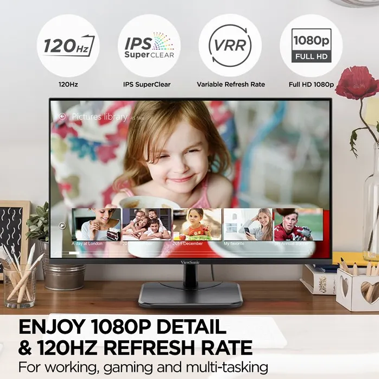 Monitor 24“ Viewsonic (1080p 120Hz  A-Sync, HDMI, DP, VGA) 12